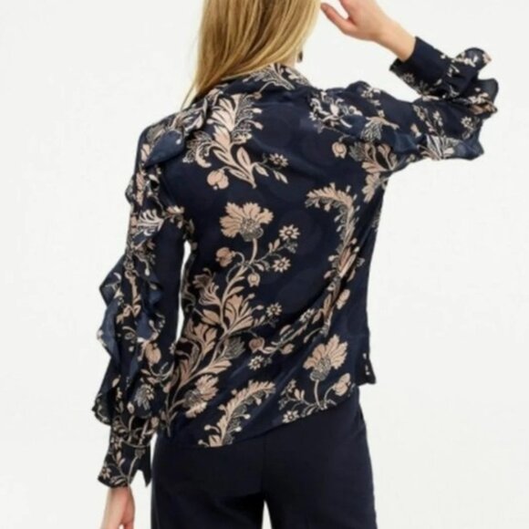 J. Crew Collection Ruffle Silk Blouse - Picture 2 of 6